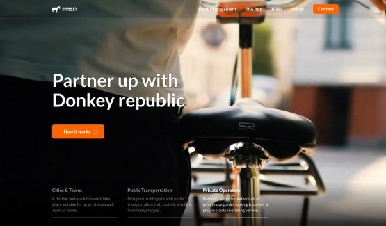 screenshot of Donkey Partners website homepage